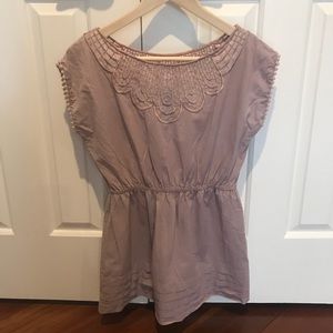 Anthropologie crochet Detail Blouse